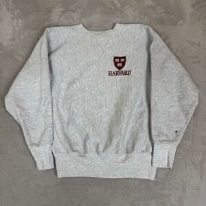 VTG 80s Rugged Sweats Harvard University Sweatshirt Mens M Gray Stain Fleece USA